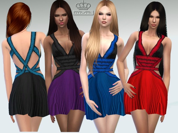  The Sims Resource: Pleated JWDress by EsyraM