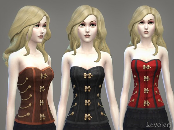  The Sims Resource: Steampunk Corset by Lavoieri Sims