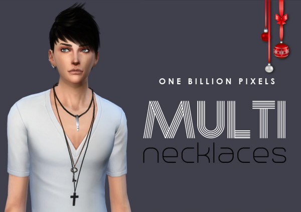  One Billion Pixels: Multi Necklaces   New Year Gift 2015