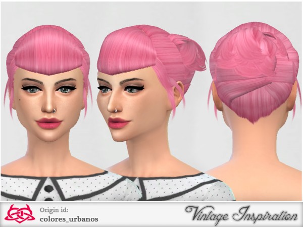 The Sims Resource: Set retro / alternative hair / bandana 