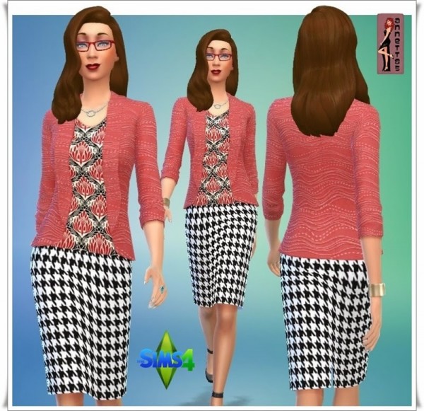  Annett`s Sims 4 Welt: Shirt & Jacket Alexandra