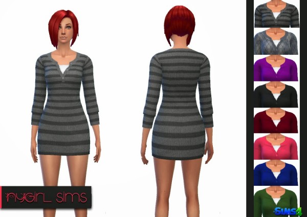  NY Girl Sims: Layered Sweater Mini