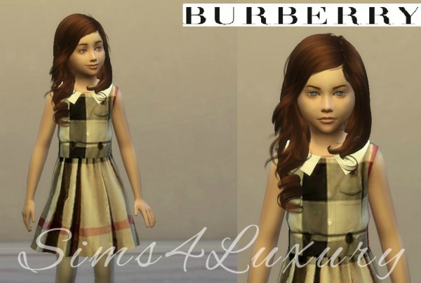  Sims4Luxury: Burberry dress for girls