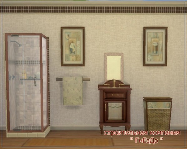  Sims 3 by Mulena: A set of furniture for the bathroom Brick