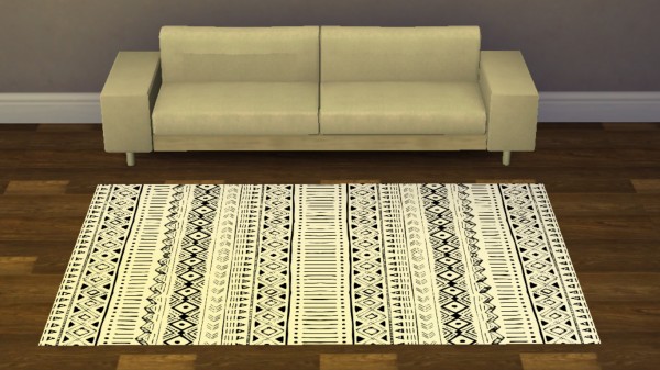  Sims4Luxury: Modern pattern rug