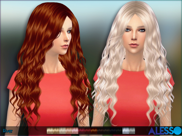  The Sims Resource: River hair by Alesso