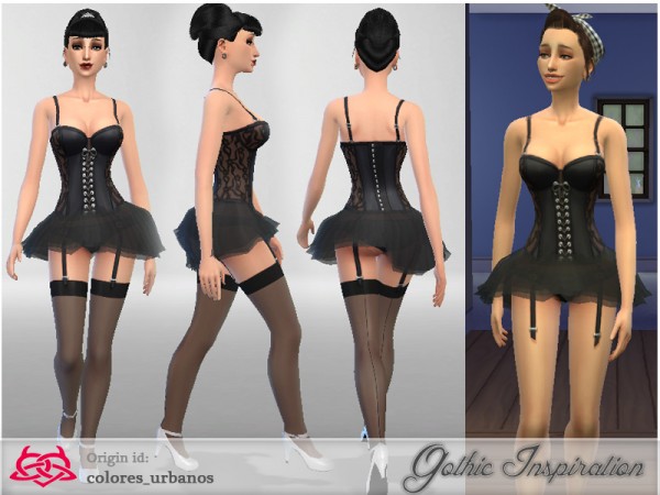  The Sims Resource: Tutu corset by Colores Urbanos