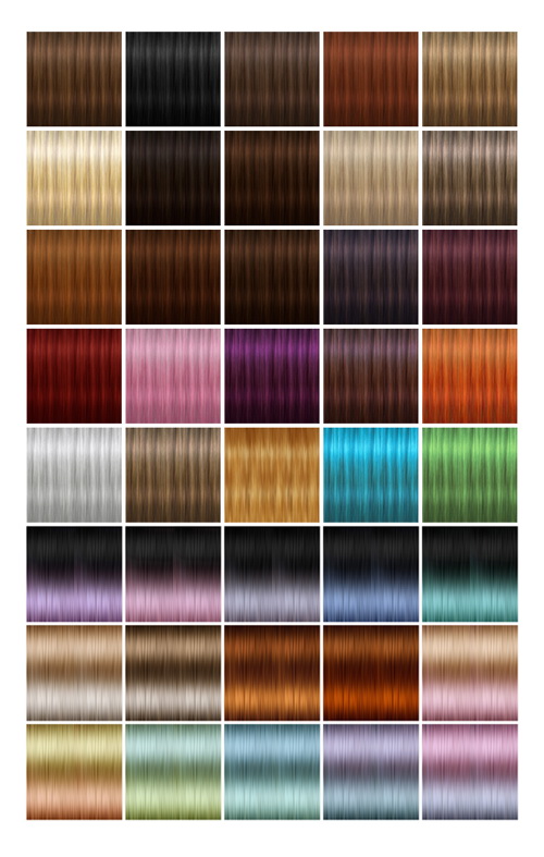  Jenni Sims: NewTextures for retextured hair sims 4 (87 colors)