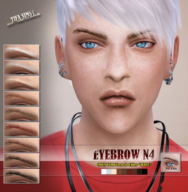  Tifa Sims: Eyebrows N4 for males