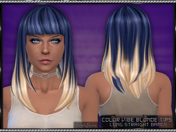  The Sims Resource: Color Vibe w/ Blonde Tips by Srsly Sims