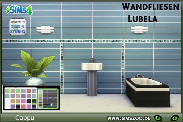 Blackys Sims 4 Zoo: Wall tiles Lubela by Cappu