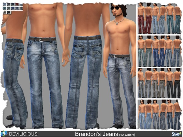 The Sims Resource: Brandon's Jeans by Devilicious • Sims 4 Downloads