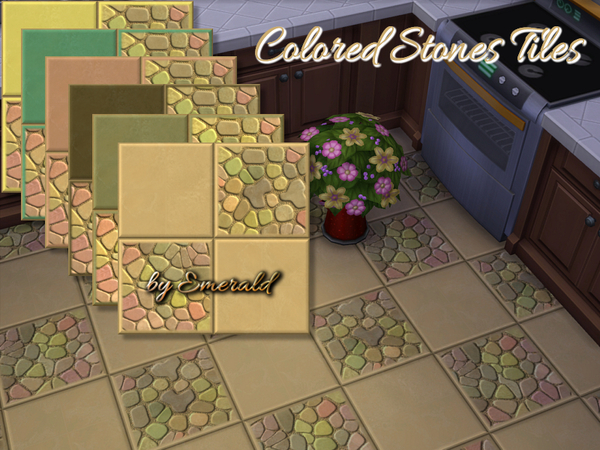  The Sims Resource: Colored Stones tiles by Emerald