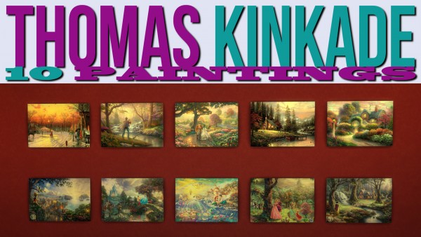  Mod The Sims: Thomas Kinkade 10 Paintings by ironleo78