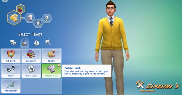  Mod The Sims: TS3 Converted: Natural Cook Trait by Capulina