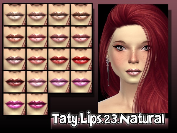  The Sims Resource: Taty Lips 23 Natural