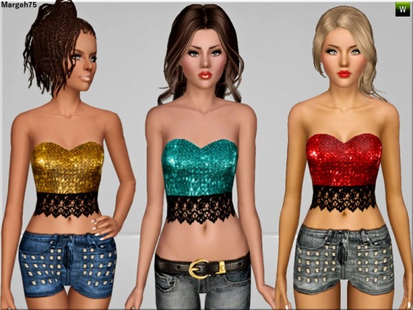  Sims 3 Addictions: Sequin Tops  by Margies Sims