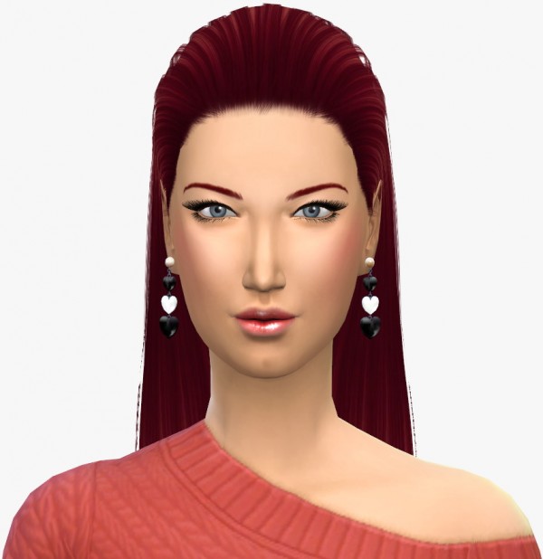  19 Sims 4 Blog: Earrings Valentine set 2