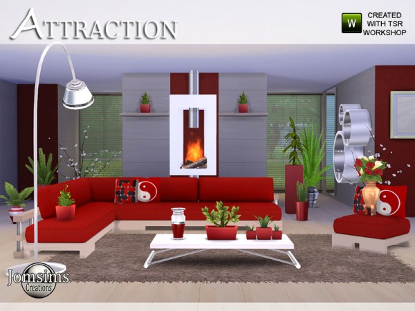  The Sims Resource: Attraction living room by jomsims