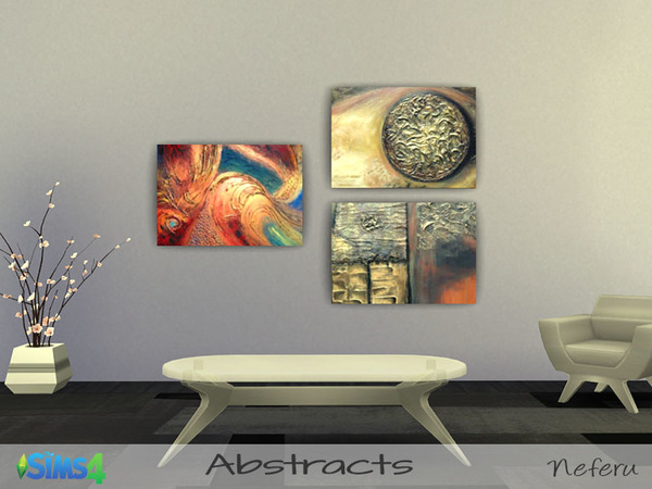  The Sims Resource: Abstracts paintings by Neferu