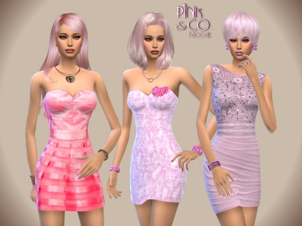  The Sims Resource: Pink&Co dress by Paogae