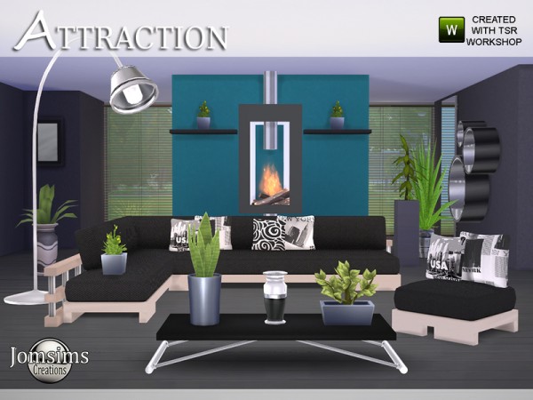  The Sims Resource: Attraction living room by jomsims