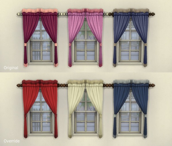  Mod The Sims: One Tile “Caress” Curtain + Overrides by plasticbox