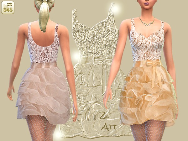  The Sims Resource: Toffee dress by  Zuckerschnute20