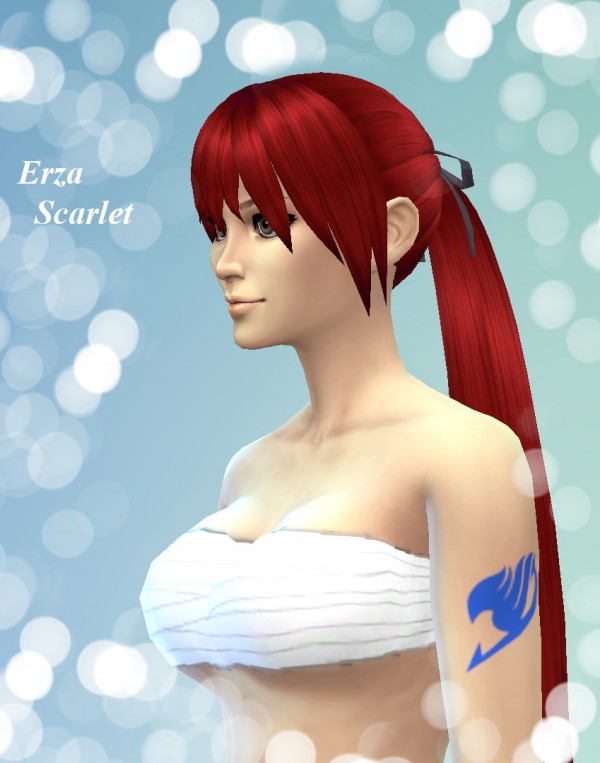  NG Sims 3: Erza Scarlet Japanese Clothes