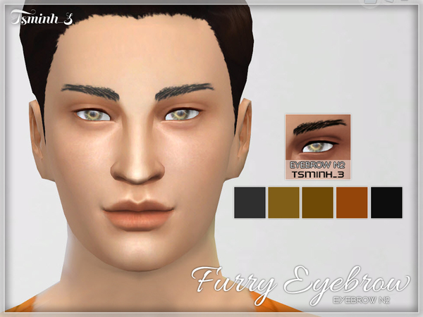  The Sims Resource: Furry Eyebrow by tsminh 3
