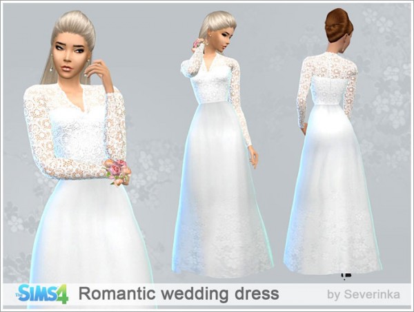  Sims by Severinka: Romantic wedding dress