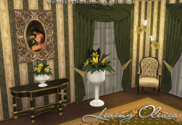  Sims Creativ: Living Olivia by HelleN
