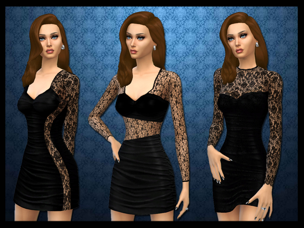  The Sims Resource: Dress with a lacey twist by wjewerica