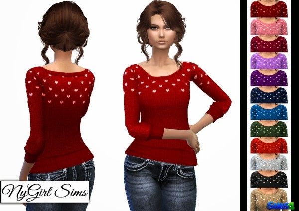 NY Girl Sims: Valentines Sweater • Sims 4 Downloads
