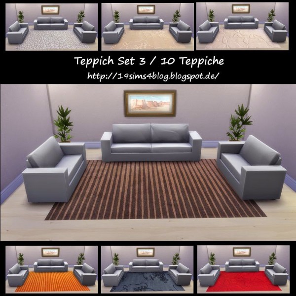  19 Sims 4 Blog: Carpet set 3