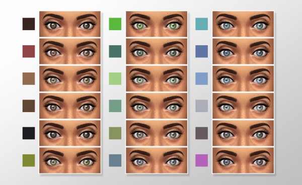 Mod The Sims: Natural Colors Eyeset 2 by Megary