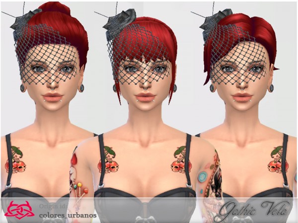  The Sims Resource: Gothic Veil Accessory by ColoresUrbanos
