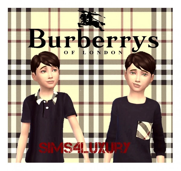  Sims4Luxury: Burberry shirts for boys