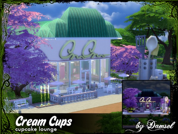  The Sims Resource: Cream Cups Lounge by Damsel In Decease