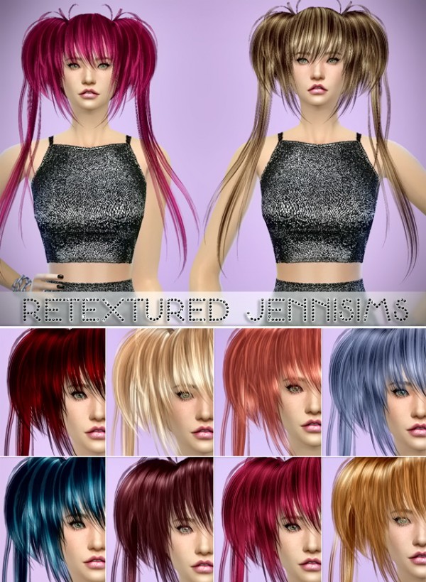  Jenni Sims: Butterflysims 022 hairstyle retextured