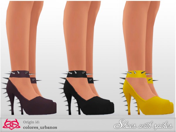  The Sims Resource: Spiking shoes by Colores Urbanos