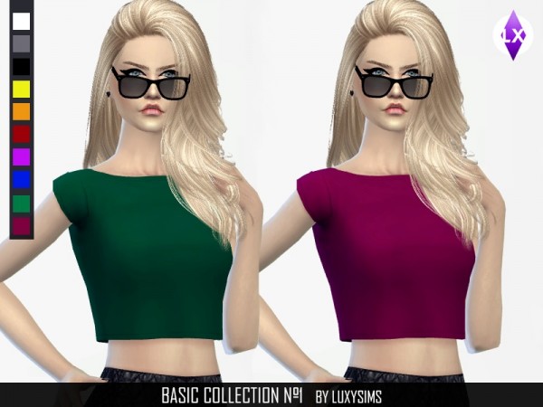  The Sims Resource: Basic Short Shirt by LuxySims