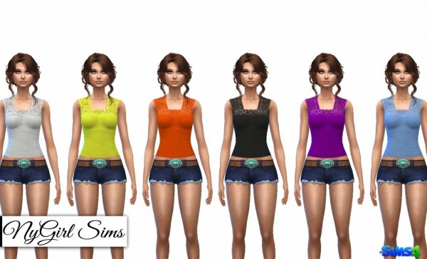  NY Girl Sims: Lace Boho Tank