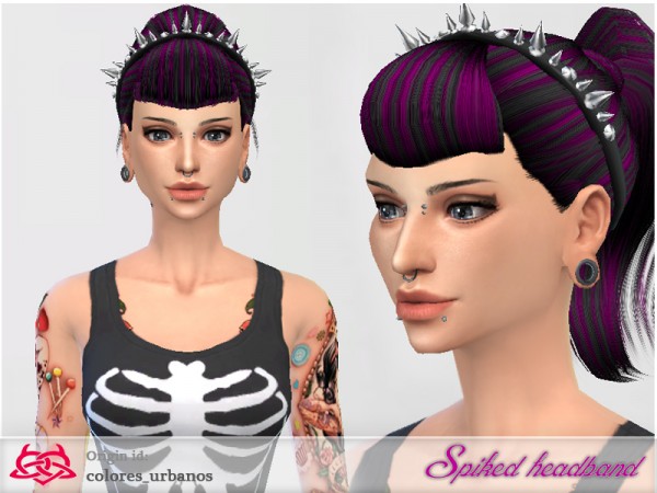  The Sims Resource: Spiked Headband by Colores Urbanos