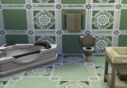  Trudie55: Dusty green wall and floor tiles set