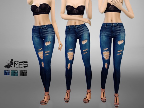  The Sims Resource: Ripped Jeans by Miss Fortune Sims