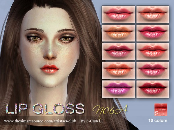  The Sims Resource: Lipstick F06A by S Club