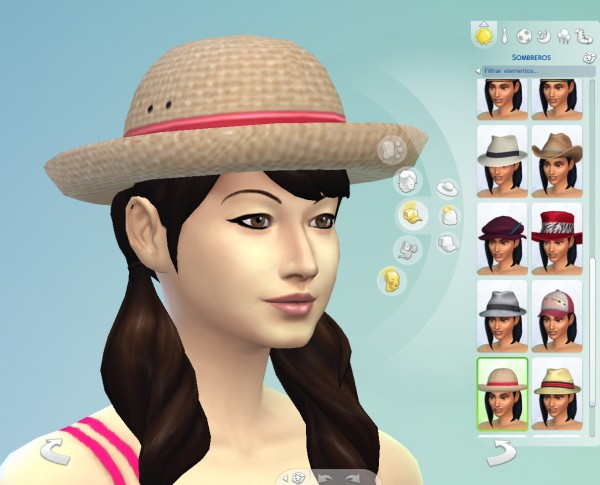  Mod The Sims: Straw hat conversion from TS 2 to TS 4 by necrodog
