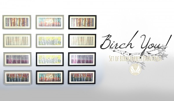  Simsational designs: Birch You!   Set of Birch Paintings