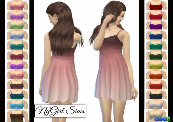  NY Girl Sims: Lace Overlay Babydoll Dress